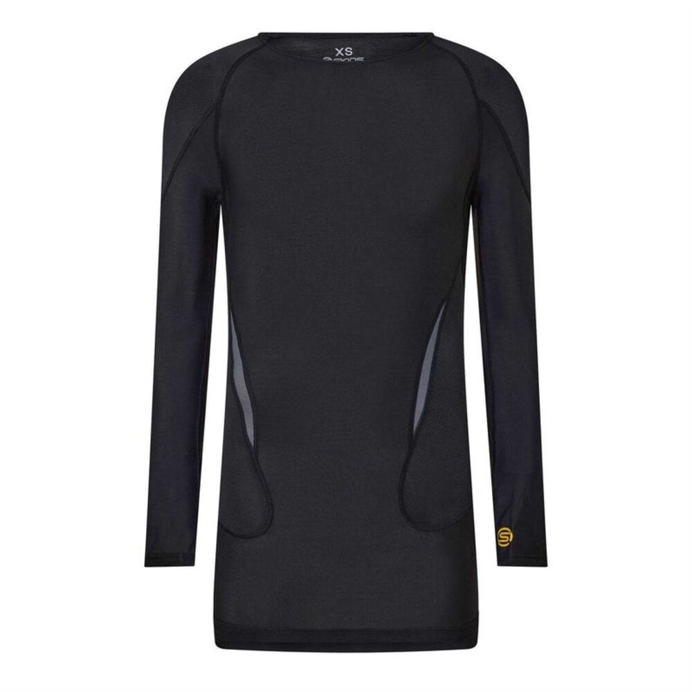 Skins Mens G400 Plain Performance Long-Sleeved Top / Black/Yellow